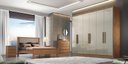 Ver imagem 1 de Guarda Roupa Casal 100% Mdf 6 Portas 8 Gavetas - Linea-cumaru/fendi - Móveis Novo Horizonte