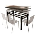 Ver imagem 2 de Base Para Mesa De Vidro Jantar 6 Lugares Preta Retangular