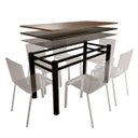 Ver imagem 1 de Base Para Mesa De Vidro Jantar 6 Lugares Preta Retangular