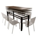 Ver imagem 2 de Base Para Mesa De Vidro Jantar 8 Lugares Preta Retangular