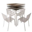 Ver imagem 2 de Base para Mesa de Vidro Jantar 4 Lugares Branca Quadrada