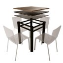 Ver imagem 2 de Base Para Mesa De Vidro Jantar 4 Lugares Preta Quadrada