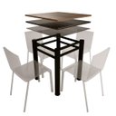 Ver imagem 1 de Base Para Mesa De Vidro Jantar 4 Lugares Preta Quadrada