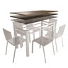 Base Para Mesa De Vidro Jantar 6 Lugares Branca Retangular - 1