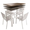 Ver imagem 1 de Base Para Mesa De Vidro Jantar 4 Lugares Branca Retangular