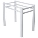 Ver imagem 3 de Base Para Mesa De Vidro Jantar 4 Lugares Branca Retangular