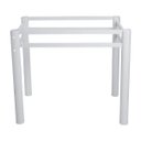 Ver imagem 5 de Base Para Mesa De Vidro Jantar 4 Lugares Branca Retangular