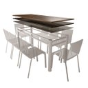Ver imagem 2 de Base Para Mesa De Vidro Jantar 8 Lugares Branca Retangular