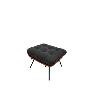 Puff Costela Suede Grafite