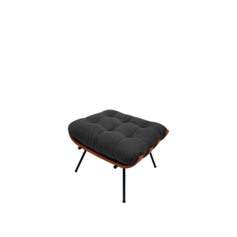 Puff Costela Suede Grafite