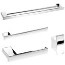 Ver imagem 1 de Kit De Acessórios Para Banheiro Cromado Master Duplo 4 Peças