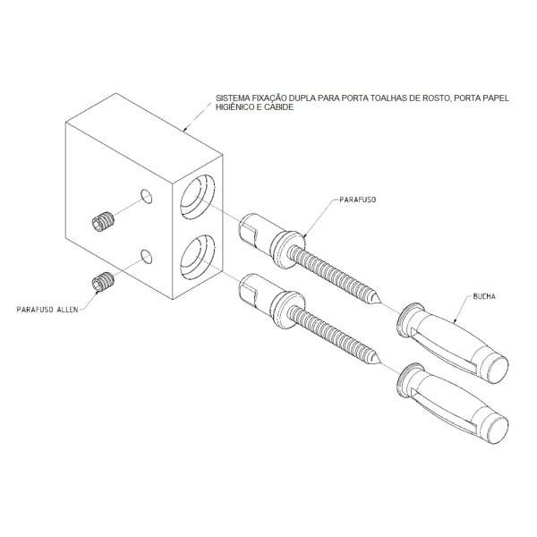 Kit De Acessórios Para Banheiro Preto Fosco Master 5 Peças - 7