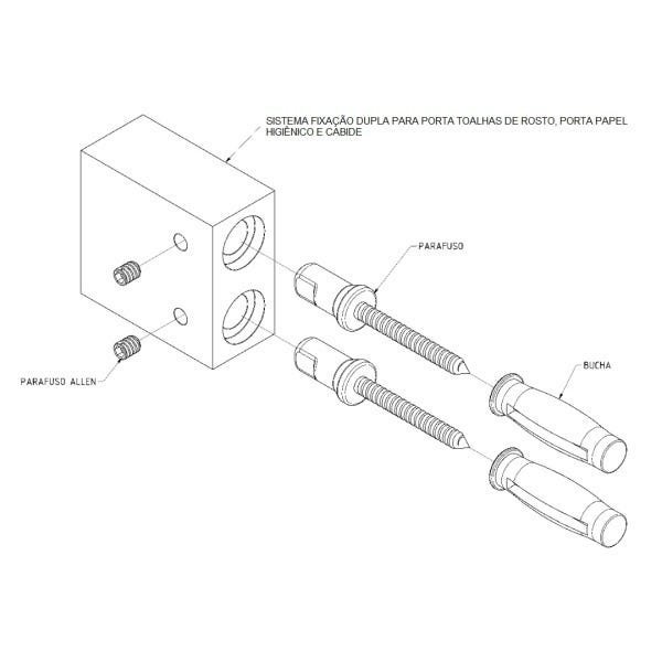 Kit De Acessórios Para Banheiro Preto Fosco Master 4 Peças - 6