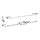 Ver imagem 1 de Kit Acessórios Para Banheiro Cromado 5 Peças