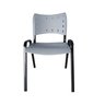 Kit com 10 Cadeiras Iso para Escola Escritório Comércio Cinza Base Preta Ecomhome - 3