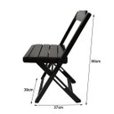 Ver imagem 6 de Kit 4 Jogos de Mesa com 4 Cadeiras de Madeira Dobrável 70x70 Ideal para Bar e Restaurante - Preto
