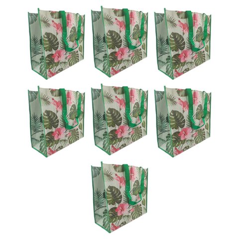 Bolsa Sacola Ecologica Ecobag Kit 7 Unidades Retornavel Dobravel Compras Mercado Reutilizavel Ab.mid