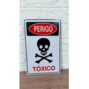 Ver imagem 4 de Kit Combo 2 Placa de Sinalização Perigo Toxico 20 X 30 Cm