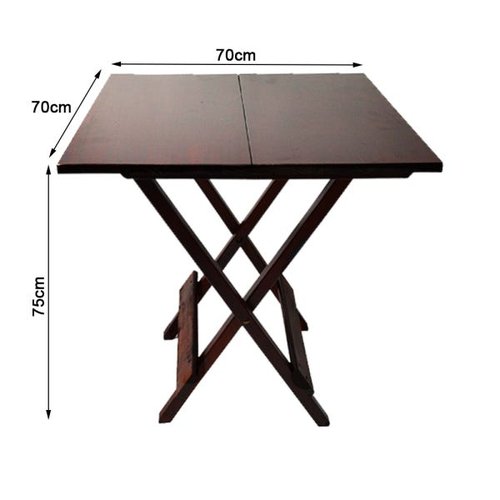 Jogo Dobrável Para Bar E Restaurante 70x110cm Com 6 Cadeiras Imbuia