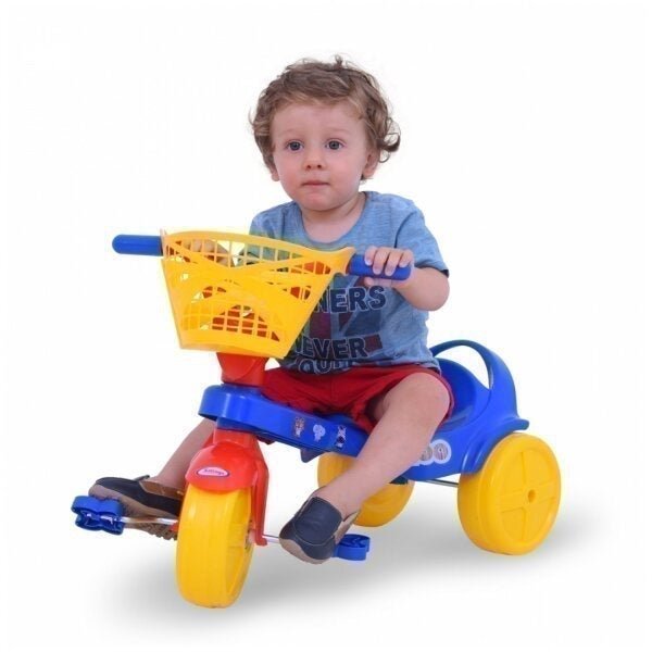 Triciclo Motoca Infantil Zoológico Com Haste Tchuco Samba Toys