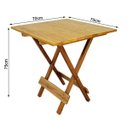 Ver imagem 4 de Conjunto de Mesa Dobrável com 4 Cadeiras de Madeira 70x70 Ideal para Bar e Restaurante Mel
