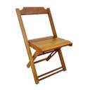 Ver imagem 3 de Conjunto de Mesa Dobrável com 2 Cadeiras de Madeira 70x70 Ideal para Bar e Restaurante Mel