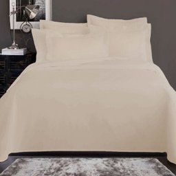 Jogo de Cama Percal 600 Fios 100% Algodão Egípcio Casal: Marfim - 1