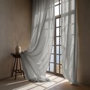 Ver imagem 6 de Cortina Linho de Gaze Cinza 280x170cm Sala Quarto Janela Fastlar Cortina para Varão