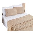 Ver imagem 4 de Jogo de Lençol Cama Queen 4 peças Micropercal 200 fios Petit Poá:Cáqui
