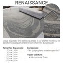 Ver imagem 5 de Tapete Clássico Renaissance Macio para Sala / Quarto - Cor Grafite - Tamanho 250x300 Cm - J Serrano