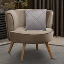 Ver imagem 3 de Kit 3 Capas para Almofada em Veludo Drapeada Quadradas Mostarda, Cinza e Bege