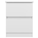 Ver imagem 6 de Mesa Cabeceira Quarto 47cm 2 Gavetas Zari Branco S01 - Mpozenato