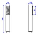 Ver imagem 2 de Ducha Manual Quadrada Red Gold Deca Cod: 4806.gl.qua.rd