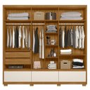 Ver imagem 3 de Guarda Roupa Casal 6 Portas com Espelho 3 Gavetas Belufan Móveis