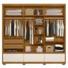 Guarda Roupa Casal 6 Portas com Espelho 3 Gavetas Belufan Móveis - 3