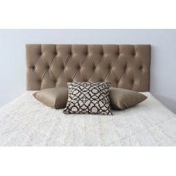 Cabeceira Estofada de Solteiro com Botões 90x50cm Cappuccino - 3