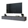 Rack de Tv Linha Eros 1,40m Suspenso Aéreo em Mdf/mdp:cinza - 2