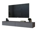 Ver imagem 2 de Rack de Tv Linha Eros 1,40m Suspenso Aéreo em Mdf/mdp:cinza