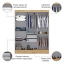 Ver imagem 5 de Guarda Roupas Casal com Espelho 3 Portas de Correr 2 Gavetas Mônaco Maxel