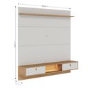 Ver imagem 2 de Painel para Tv Home Suspenso Bali 1.6 com Aparador Buffet Jurerê Off White Matte Freijó –