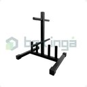 Ver imagem 4 de Kit Musculação com Suporte + 40 Kg de Anilhas Ferro com Barras