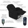 Poltrona do Papai Reclinável Massagem e Aquecimento com Elevação Lift 150° 2 Porta Copos Gambon Pu P - 3
