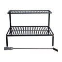 Ver imagem 2 de Grelha em Aço Carbono para Alvenaria Rústica Barra Chata 75cm Atiçador de Fogo