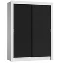 Ver imagem 3 de Guarda-roupa Solteiro Madesa Dallas 2 Portas de Correr 2 Gavetas - Branco/preto