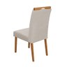 Cadeira de Jantar Madeira Maciça Cerejeira Premium Heloísa Veludo Bege - 2