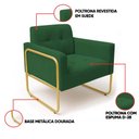 Ver imagem 3 de Poltrona Sala Industrial Alta Tubo Dourado Elisa Suede D03 - D’Rossi