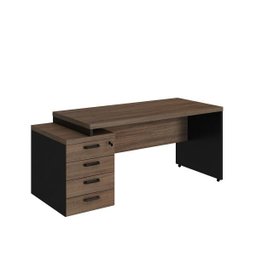 Mesa Para Escritorio  Presidente Reta 1,72x70m + Gaveteiro Pe 40mm + Nicho - 3