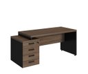 Ver imagem 3 de Mesa Para Escritorio Presidente Reta 1,72x70m + Gaveteiro Pe 40mm + Nicho