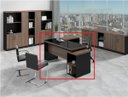 Ver imagem 5 de Mesa Presidente L Completa 1,72x1,60m + Gaveteiro 40mm + Vidro