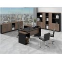 Ver imagem 1 de Mesa Presidente L Completa 1,72x1,60m + Gaveteiro 40mm + Vidro